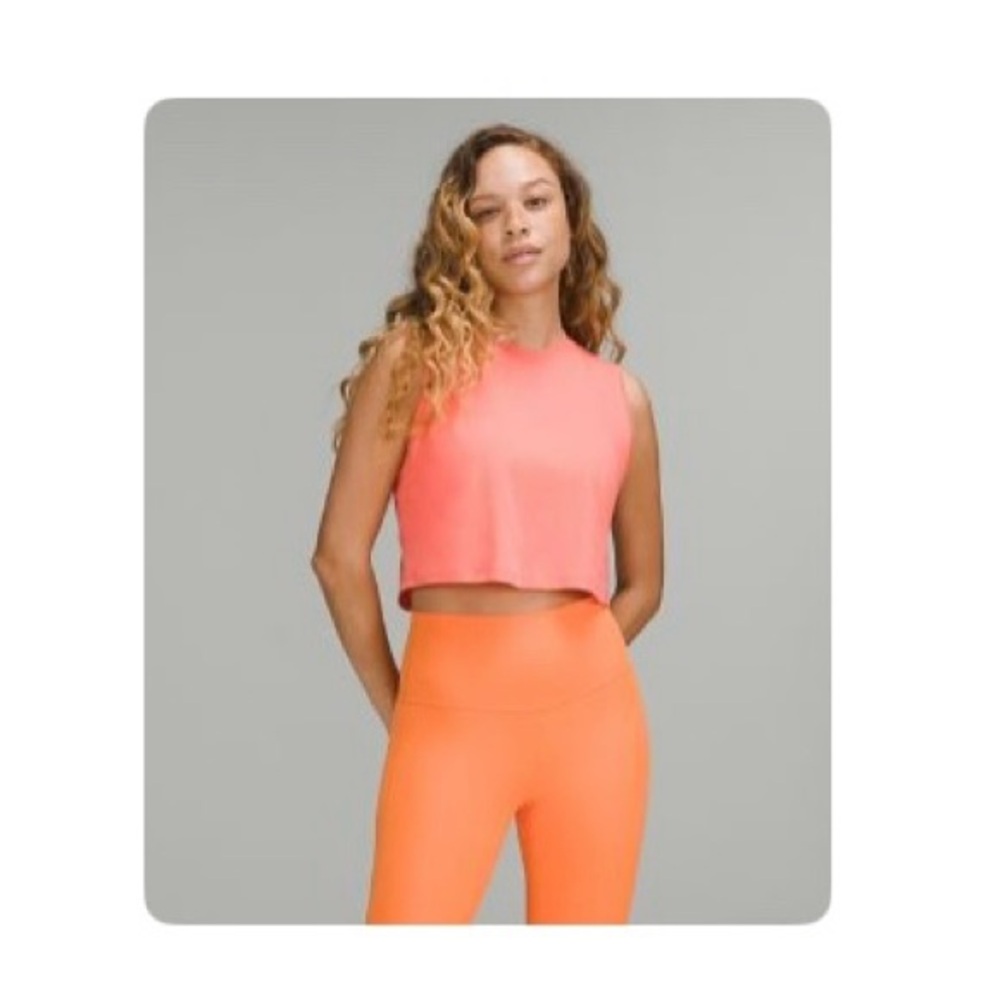 Lululemon All Yours Cropped Cotton Tank Top